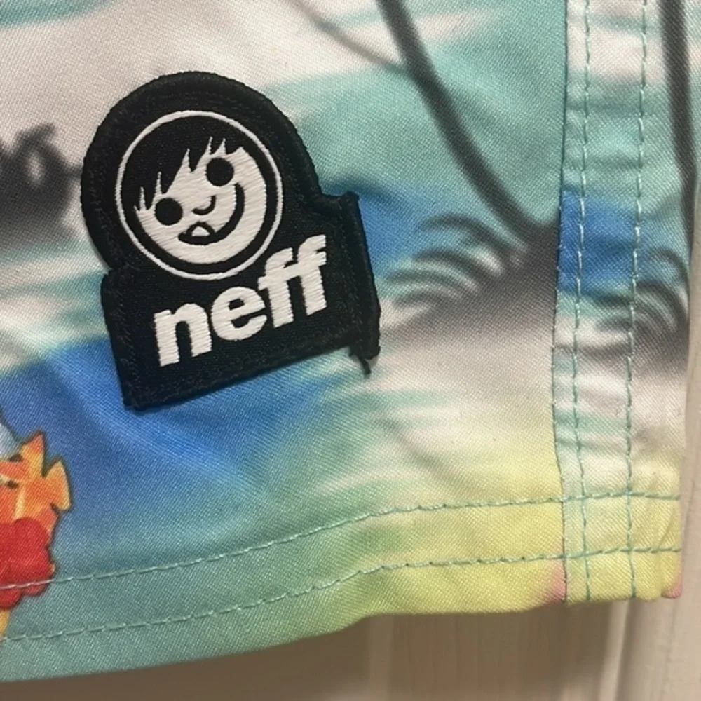Neff Mens Vlly Hot Tub duck blue swim wear NWT Sz Large
